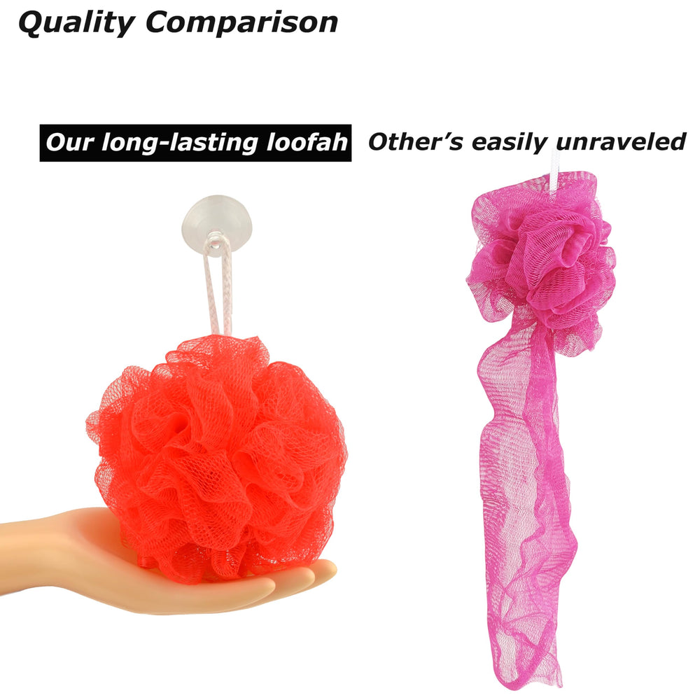 Star lufa de baño de malla resistente para una exfoliación suave.