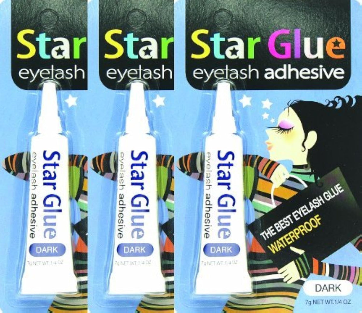 Star pegamento para pestañas oscuro, adhesión duradera para pestañas postizas