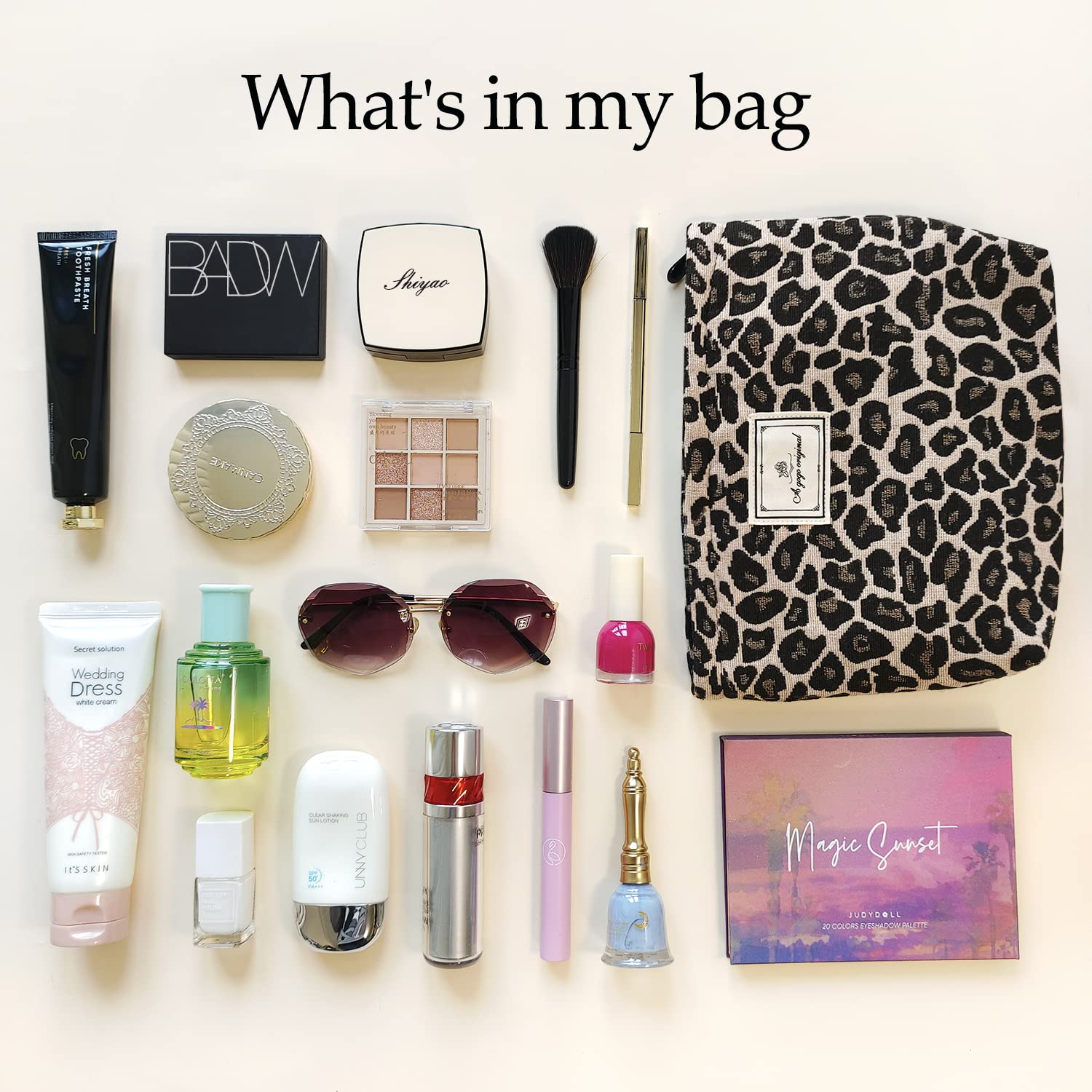 STARDW Leopard ideal para viaje y organización de cosméticos
