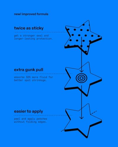 Starface Earth Star patches absorb fluid to target blemishes effectively.