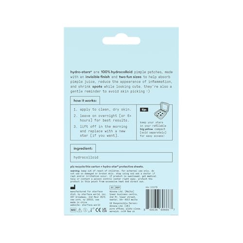 Starface Hydro-Star absorption fluides rapide pour une utilisation quotidienne discrète.