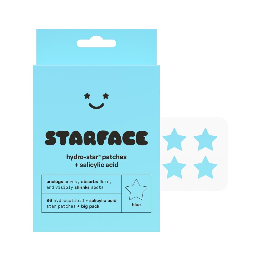 Emballage Starface Hydro-Star Patchs prêt à l'emploi pour soins ciblés des imperfections.