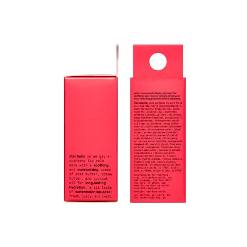 Starface Star Balm Watermelon Squeeze, textura cremosa que suaviza labios resecos.