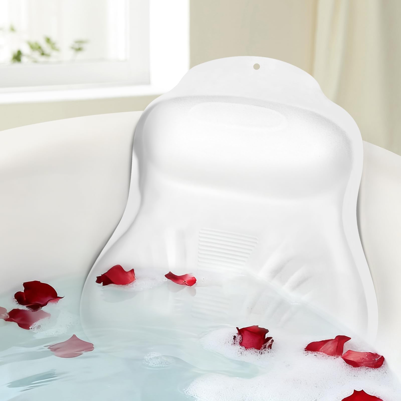 Starotatess almohada de baño de silicona con ajuste de altura para mayor comodidad.