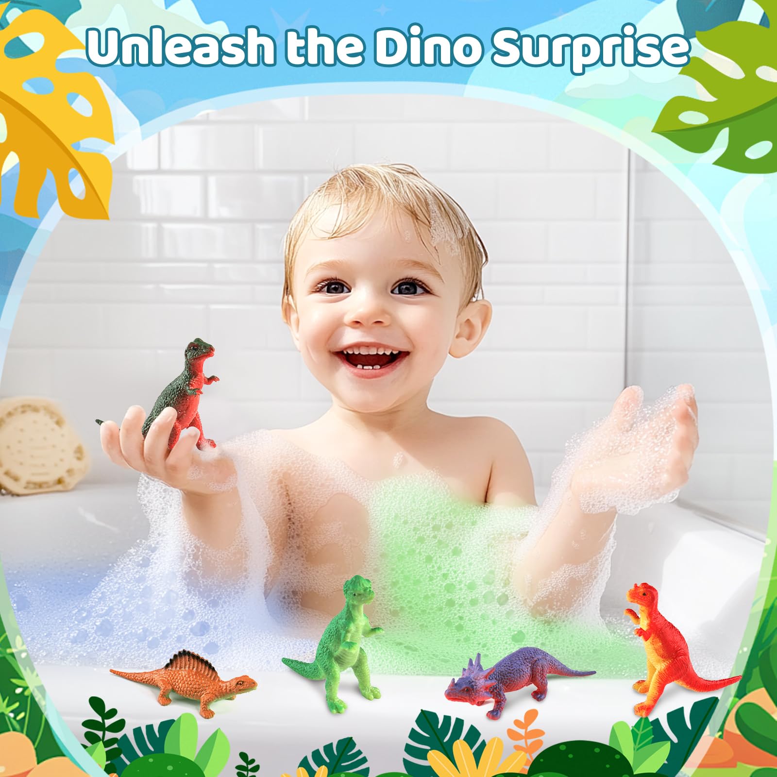 Huevo Dino dentro de la bomba STARYAR, juego sorpresa para el baño.
