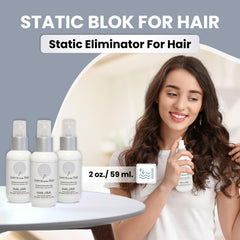 Static Blok: aplicación en una peluca natural para cabello suave y manejable.