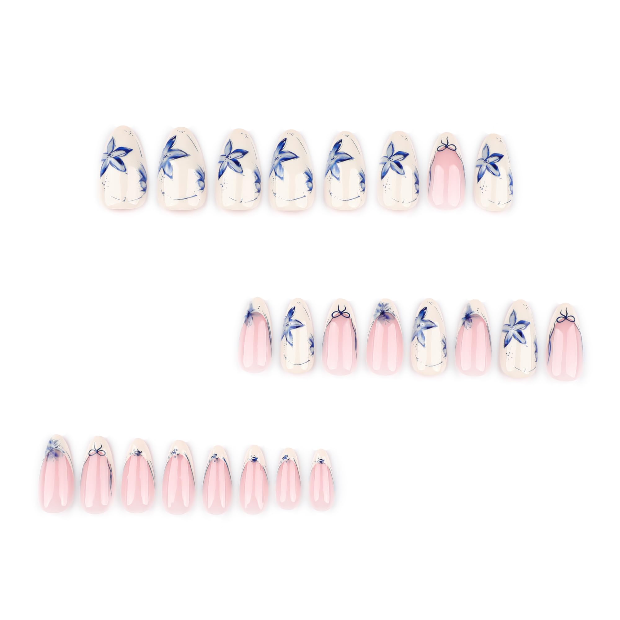 Stbisen Uñas Frances beige para un look clásico con punta suave y natural.