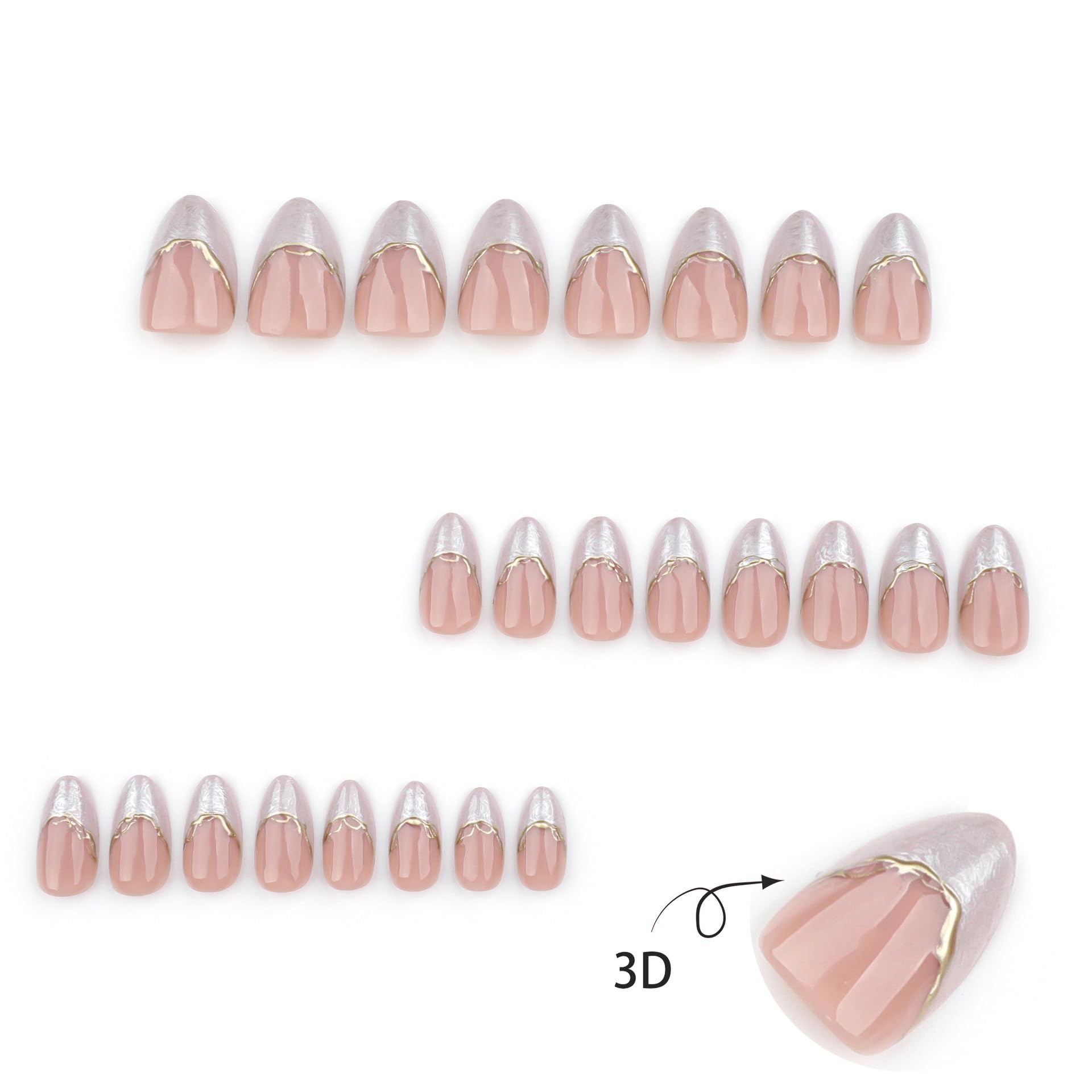 STBISEN uñas nude Frances nublado con brillo de gel para un acabado natural