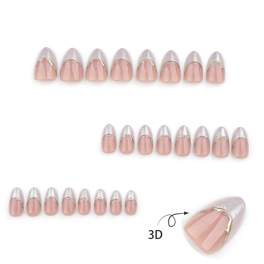 STBISEN uñas nude Frances nublado con brillo de gel para un acabado natural
