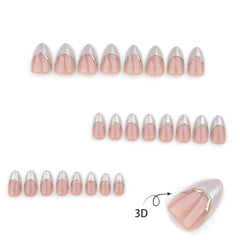 STBISEN uñas nude Frances nublado con brillo de gel para un acabado natural
