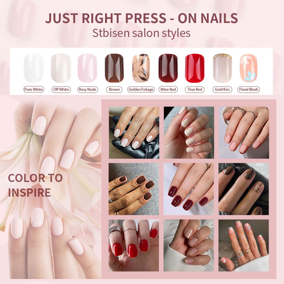 Reutilizables y fáciles de retirar sin dañar uñas naturales
