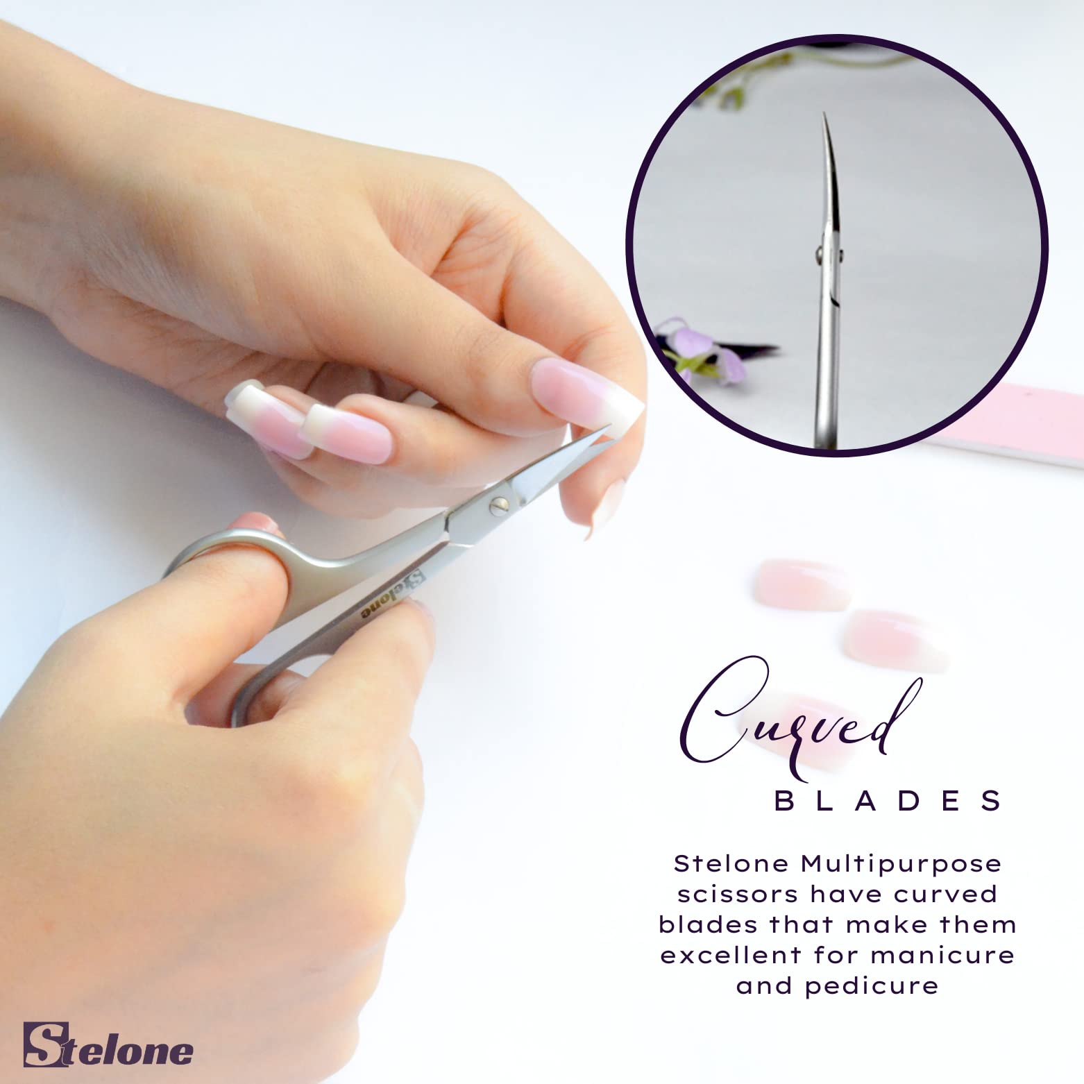 Tijeras Stelone para spa y salón, diseño compacto para uso profesional
