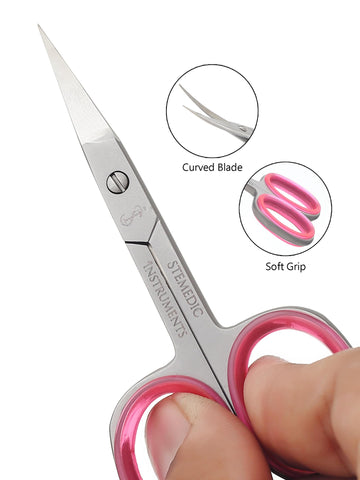 Tijeras curvas para nariz de Stemedic Instruments para vellos nasales con cuidado