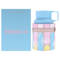 Odyssey Marshmallow Gourmand de Sterling Parfums, frasco elegante para aroma dulce y duradero.