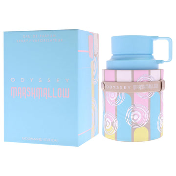 Odyssey Marshmallow Gourmand de Sterling Parfums, notas florales suaves para un toque elegante.