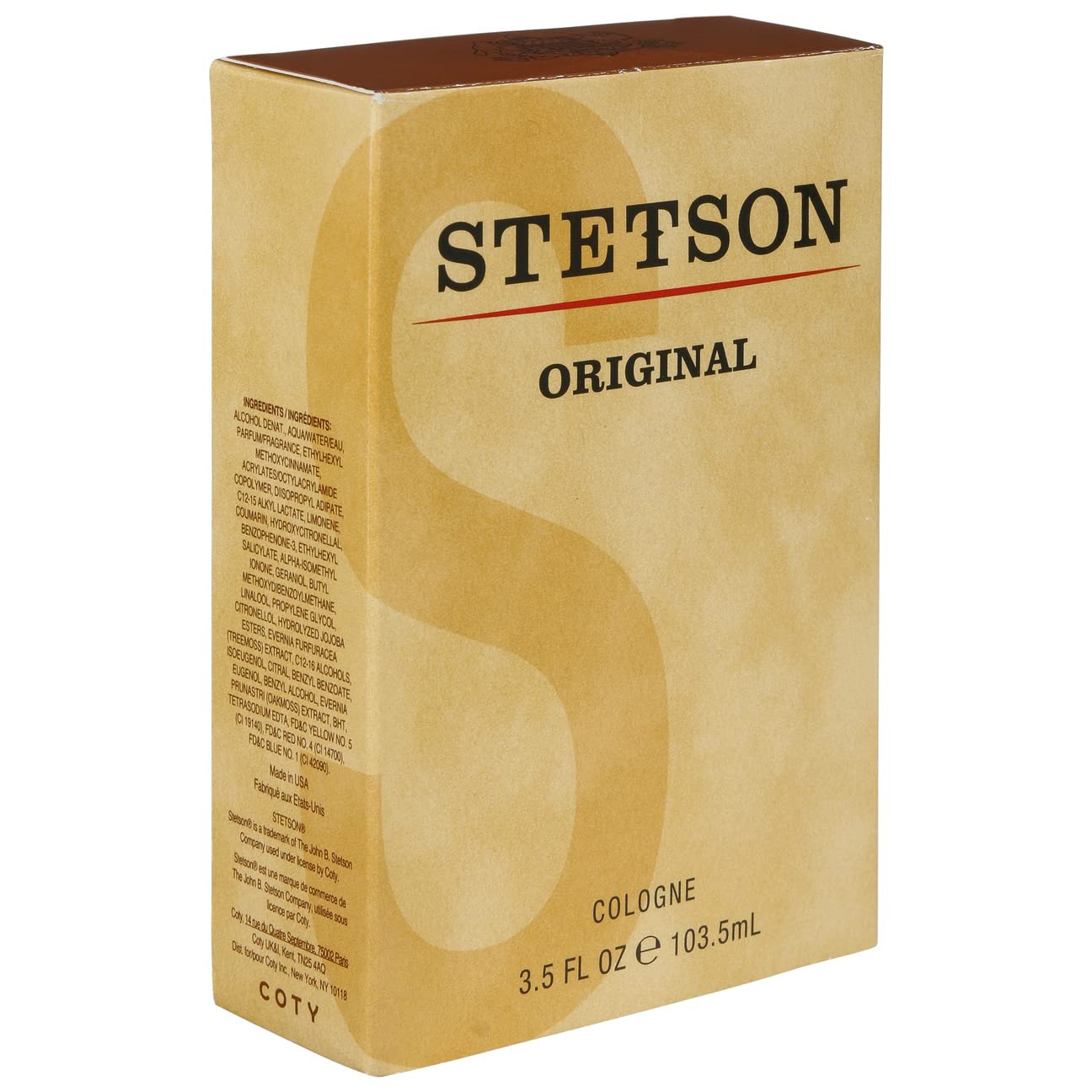 Stetson Original Colonia, hombre usando frasco para aroma distintivo