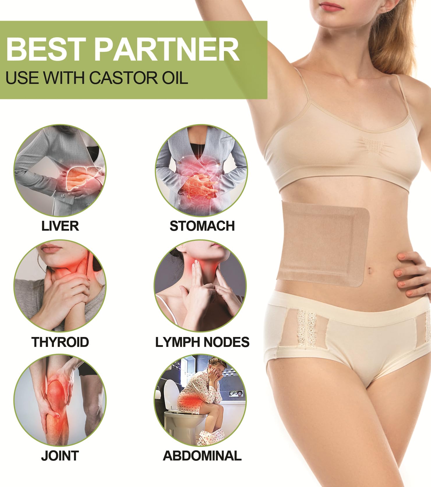 STFOCE Kahaki material orgánico de algodón suave y absorbente