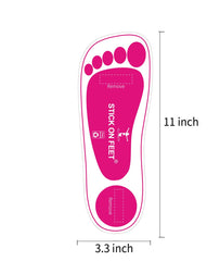 Application rapide avec STICKONFEET, pieds protégés sans effort ni préparation.
