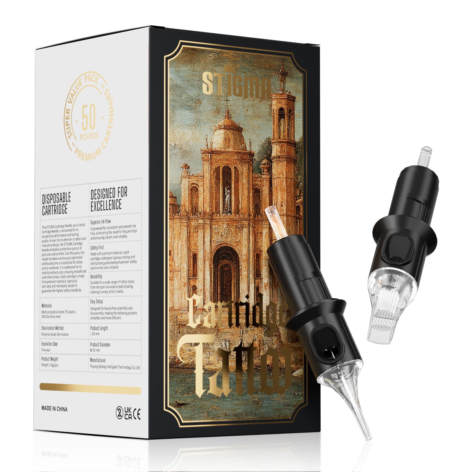 Agujas STIGMA de tatuaje con tamaños mixtos para trazos precisos