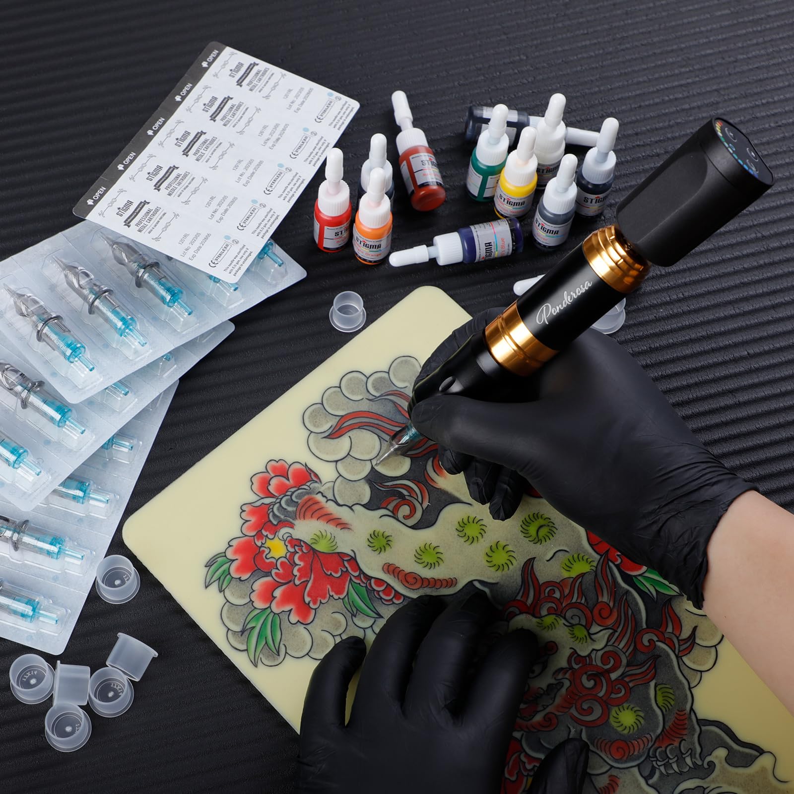 STIGMA kit tatuaje inalámbrico certificado CE con garantía de 6 meses.