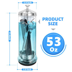 STNFAREBI jarro desinfectante de vidrio con capacidad de 1500 ml para salones.