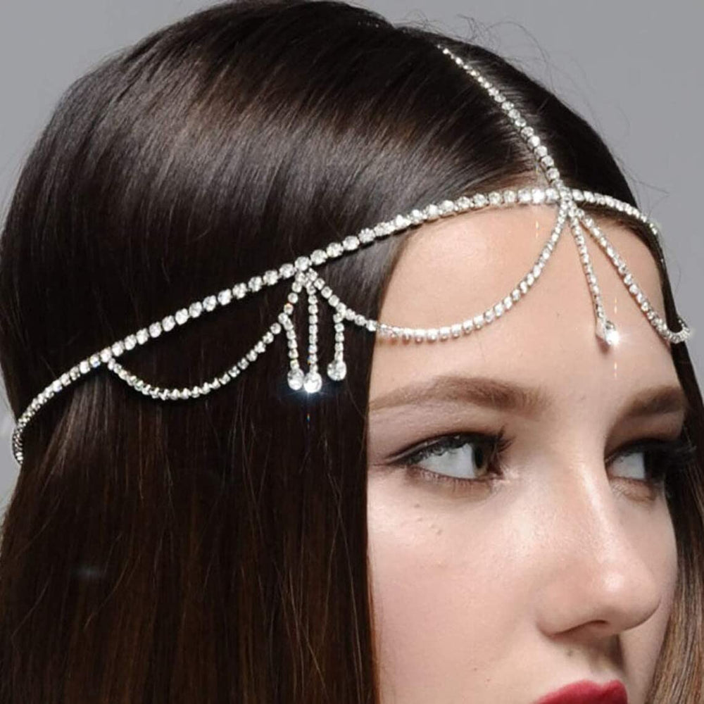 Stonefans joya cabello para fiestas, complemento glamoroso