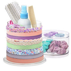 STORi Bella: organizador de accesorios para cabello, apilable y claro, mantiene diademas ordenadas.