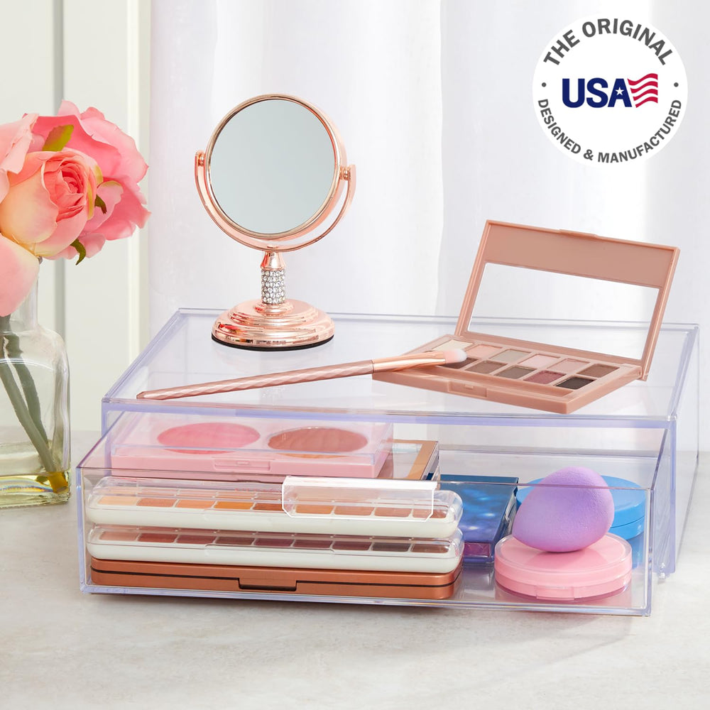 STORi Audrey organizador de tocador de cristal para paletas de sombras