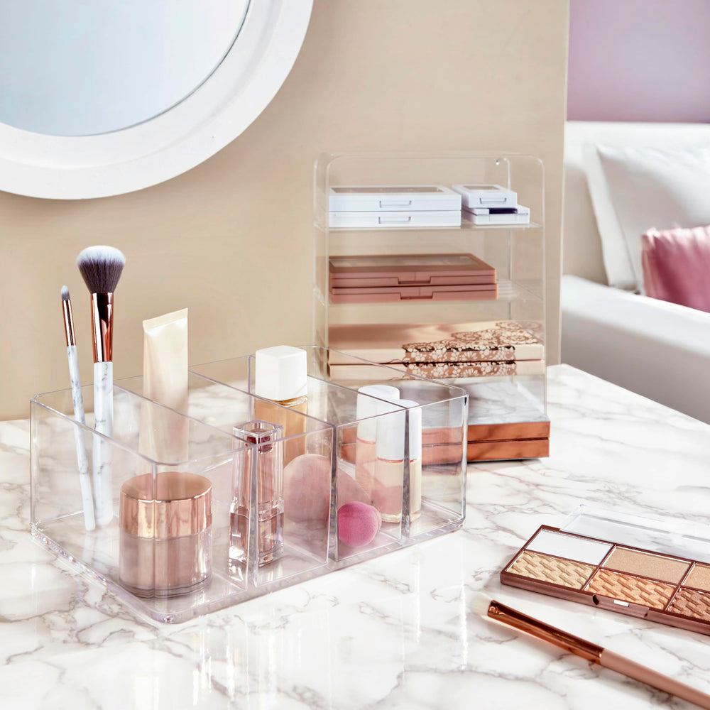 STORi diseño compacto, ideal para baños pequeños y tocadores reducidos.