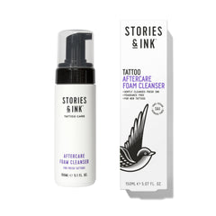 Stories & Ink espuma limpiadora para tatuaje en bote, limpieza suave para tatuajes frescos
