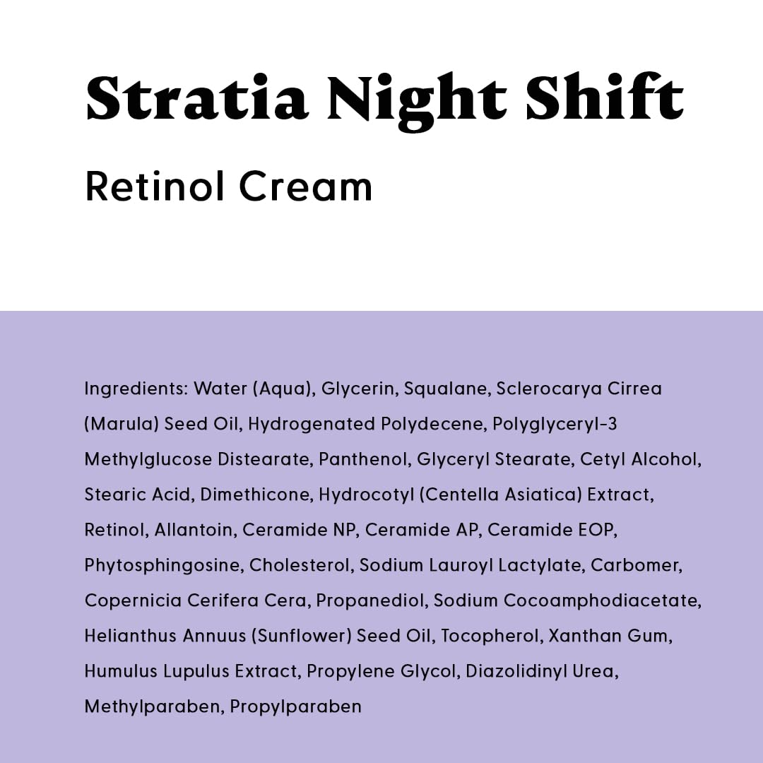 Stratia Night Shift application scene showing nighttime routine steps.