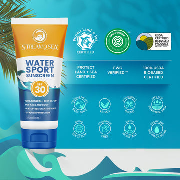 STREAM 2 SEA resistencia al agua hasta 80 minutos para actividades al aire libre.