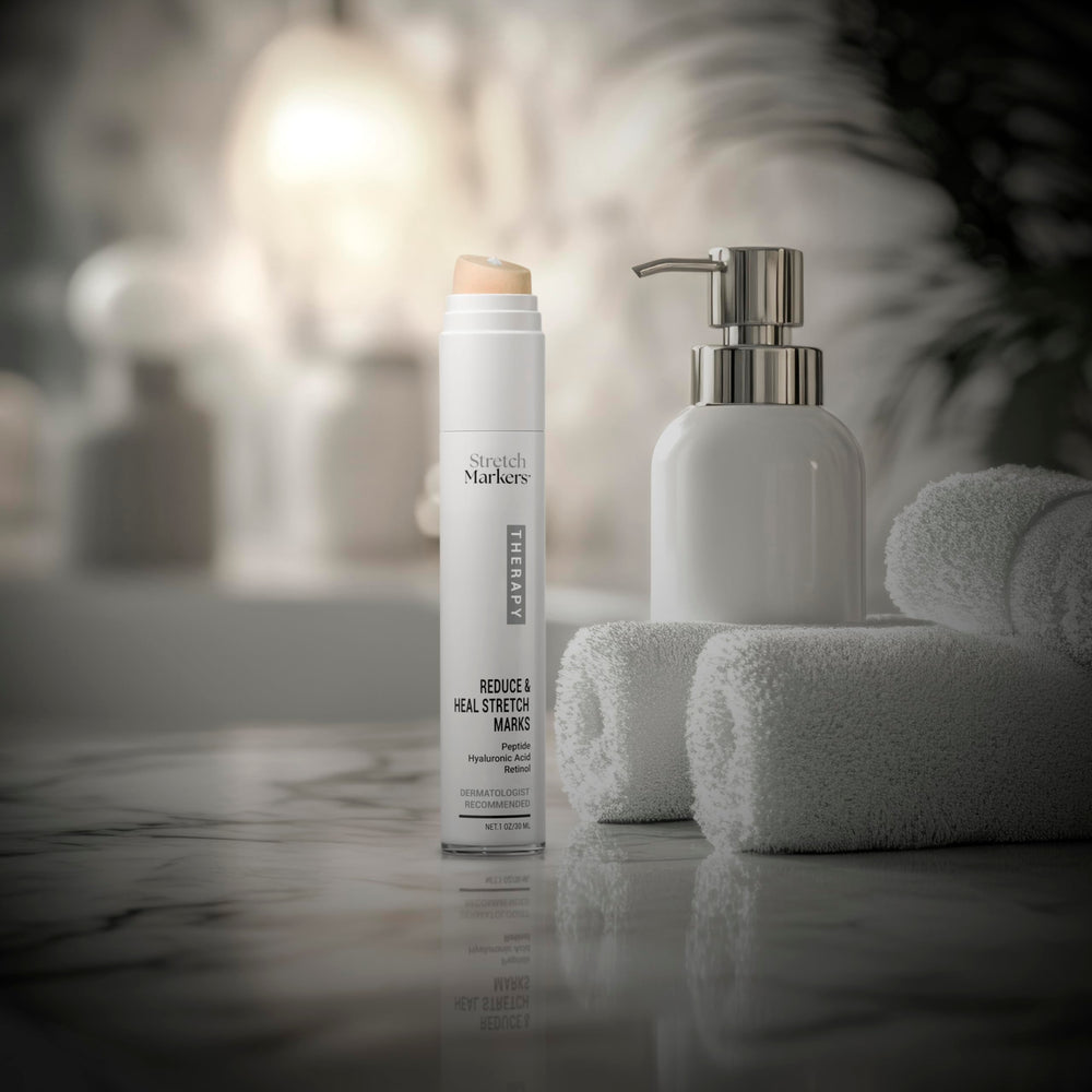 StretchMarkers ingredientes clave retinol, destaca beneficios para renovación suave.