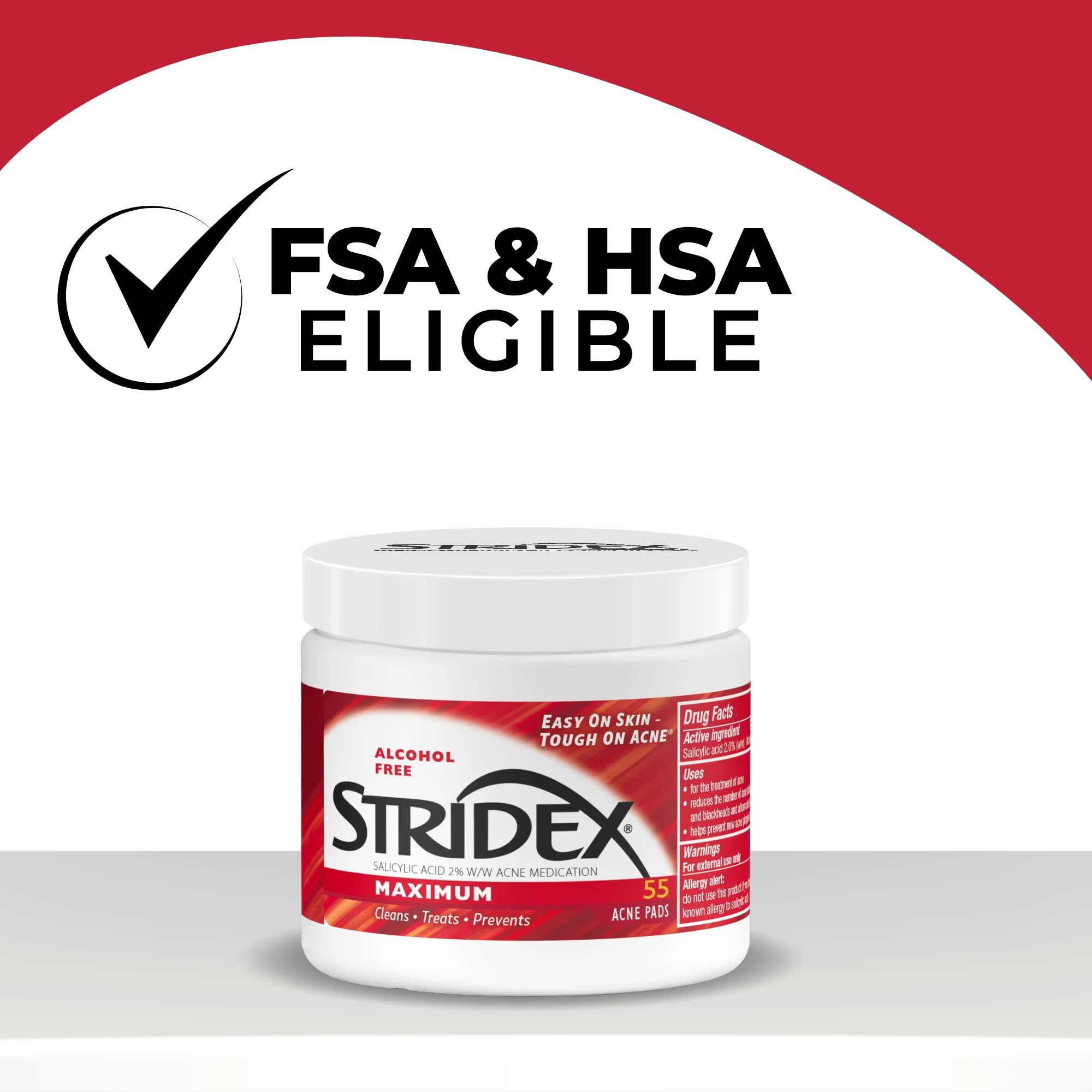 Stridex Máximo envase caja: formato práctico para uso diario