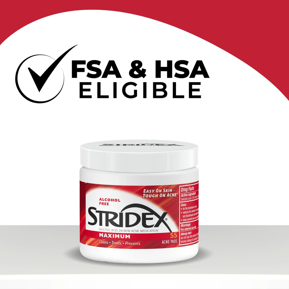 Stridex Máximo envase caja: formato práctico para uso diario