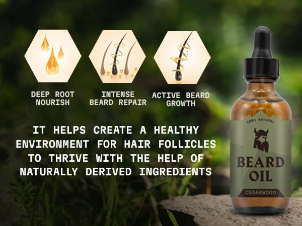 Striking Viking Aceite para Barba Cedro, barba más hidratada