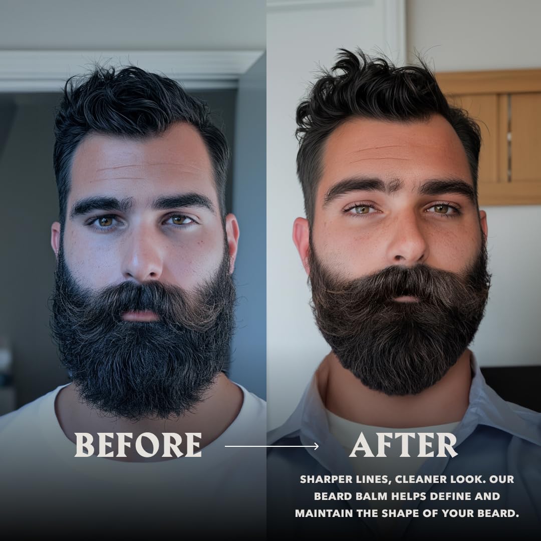 Bálsamo Striking Viking para barba, frascos compactos ideales para viaje.
