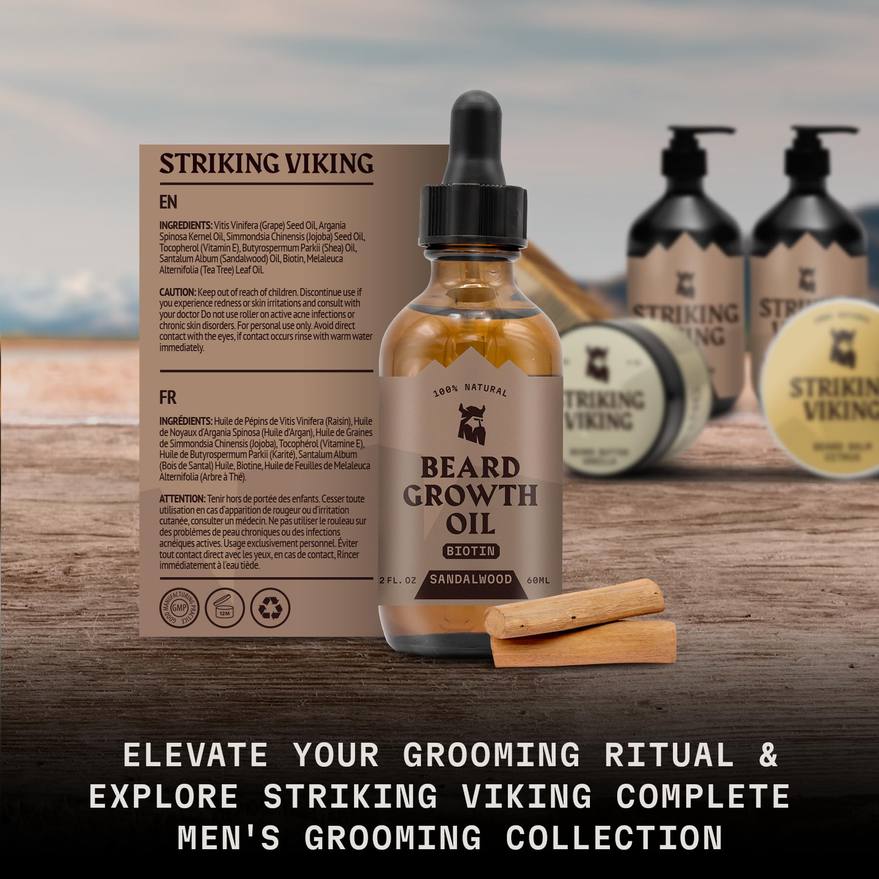 Striking Viking Barba hidratación intensa, con argán y jojoba.