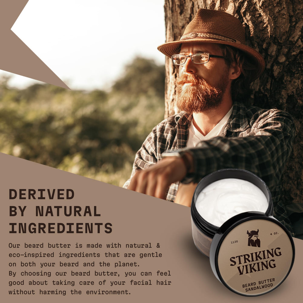 Striking Viking Sandalwood Barba facilita la aplicación diaria sin sensación grasa