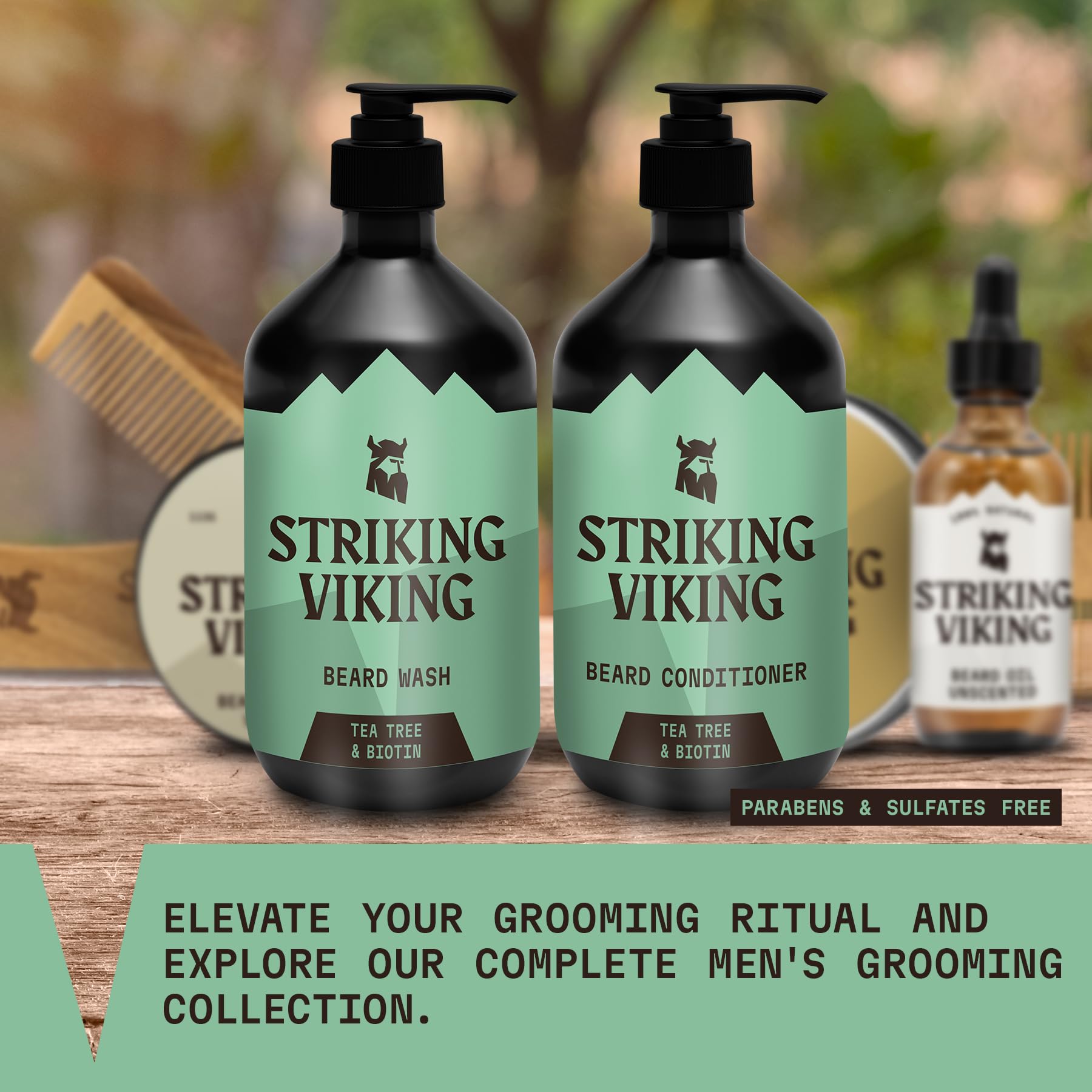 Striking Viking Barba Aroma vigorizante de Árbol de Té en cada uso.