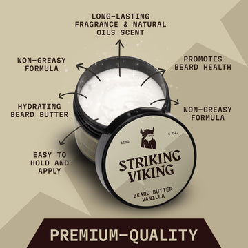 La barba hidratada con Striking Viking Beard Butter para un aspecto pulido