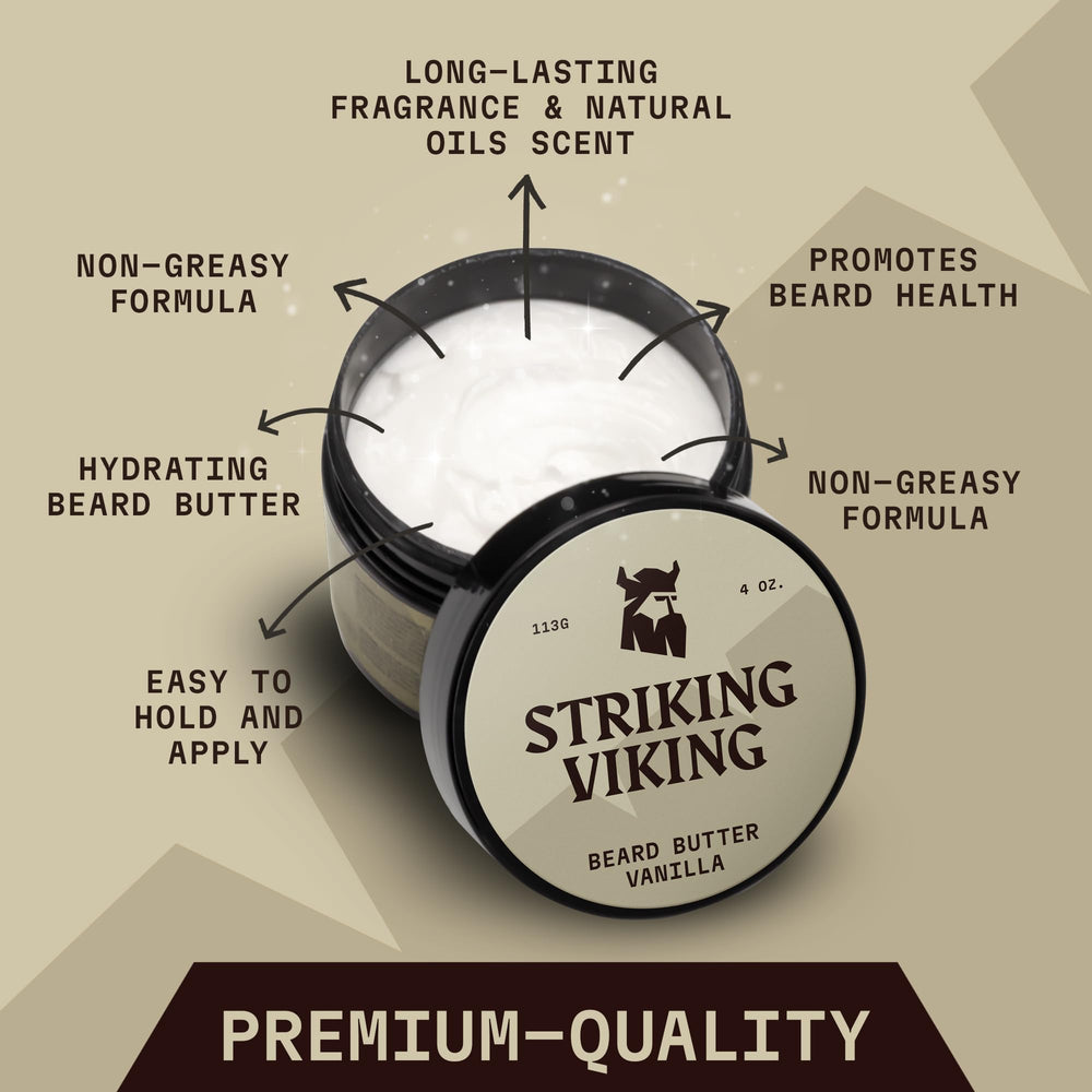 La barba hidratada con Striking Viking Beard Butter para un aspecto pulido