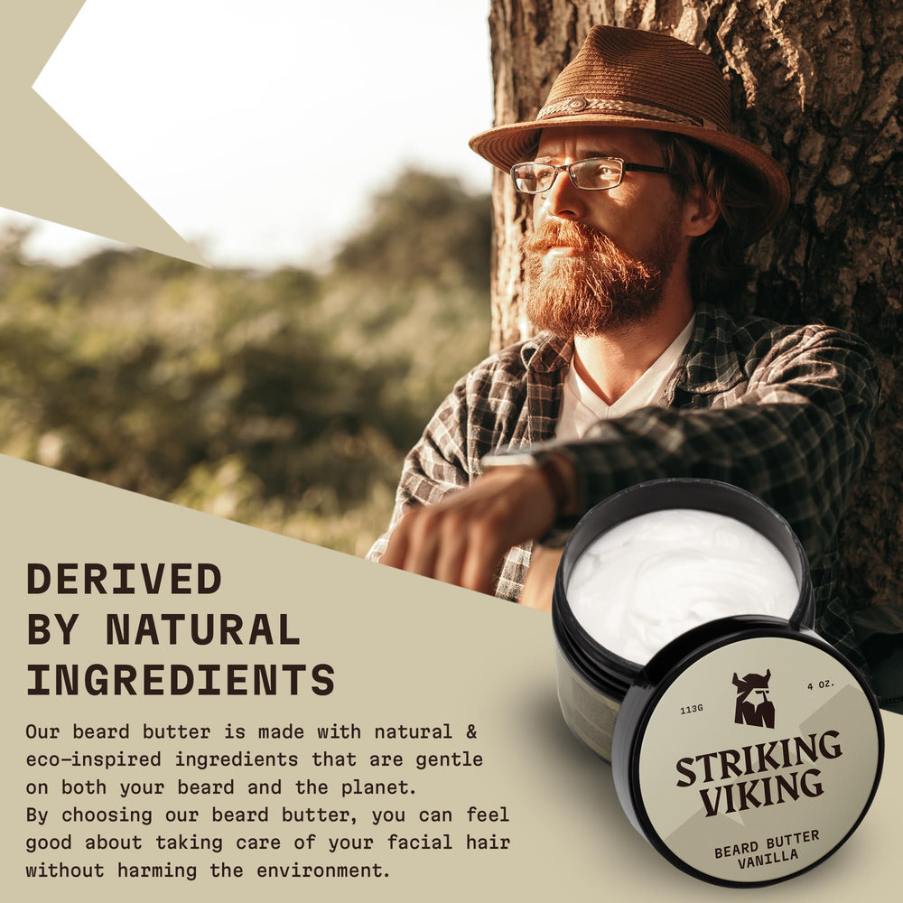 Textura cremosa de Striking Viking Beard Butter para un acabado sedoso