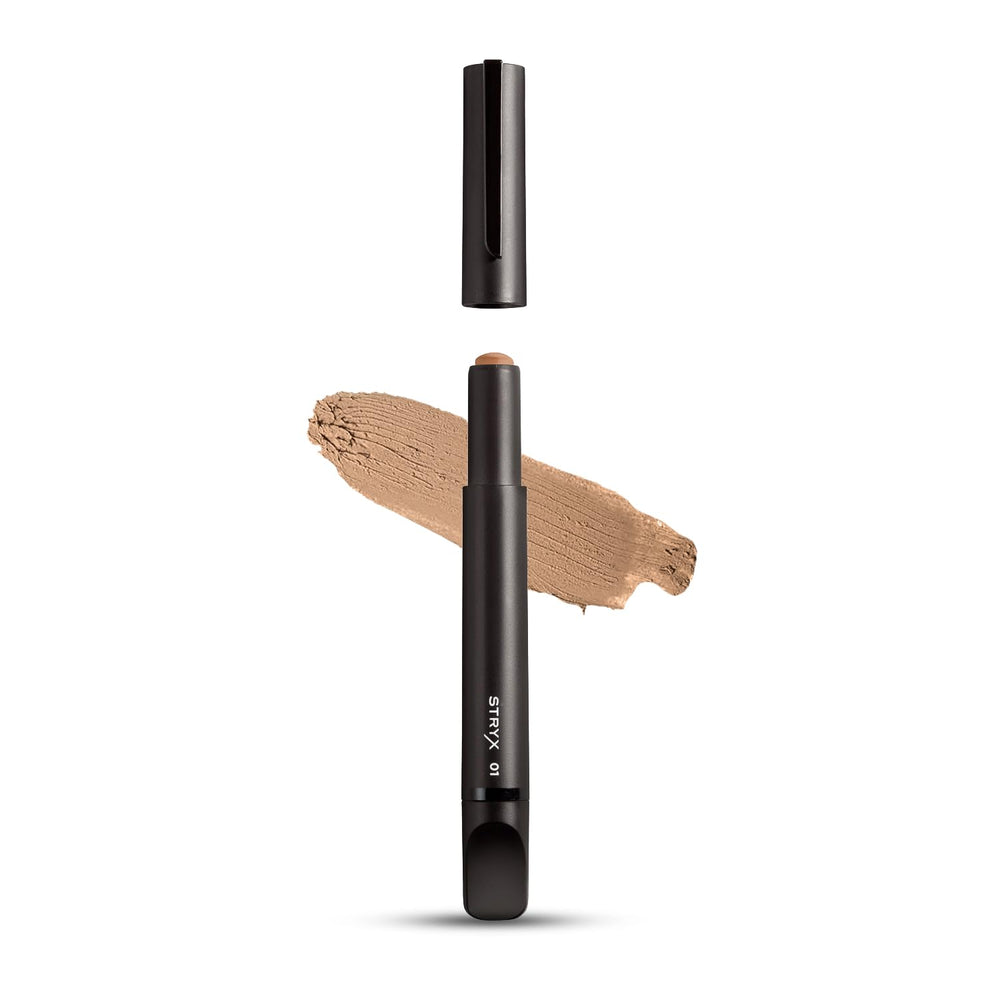 Stryx Concealer Stick Medium Mahogany with twist mechanism for precise control
