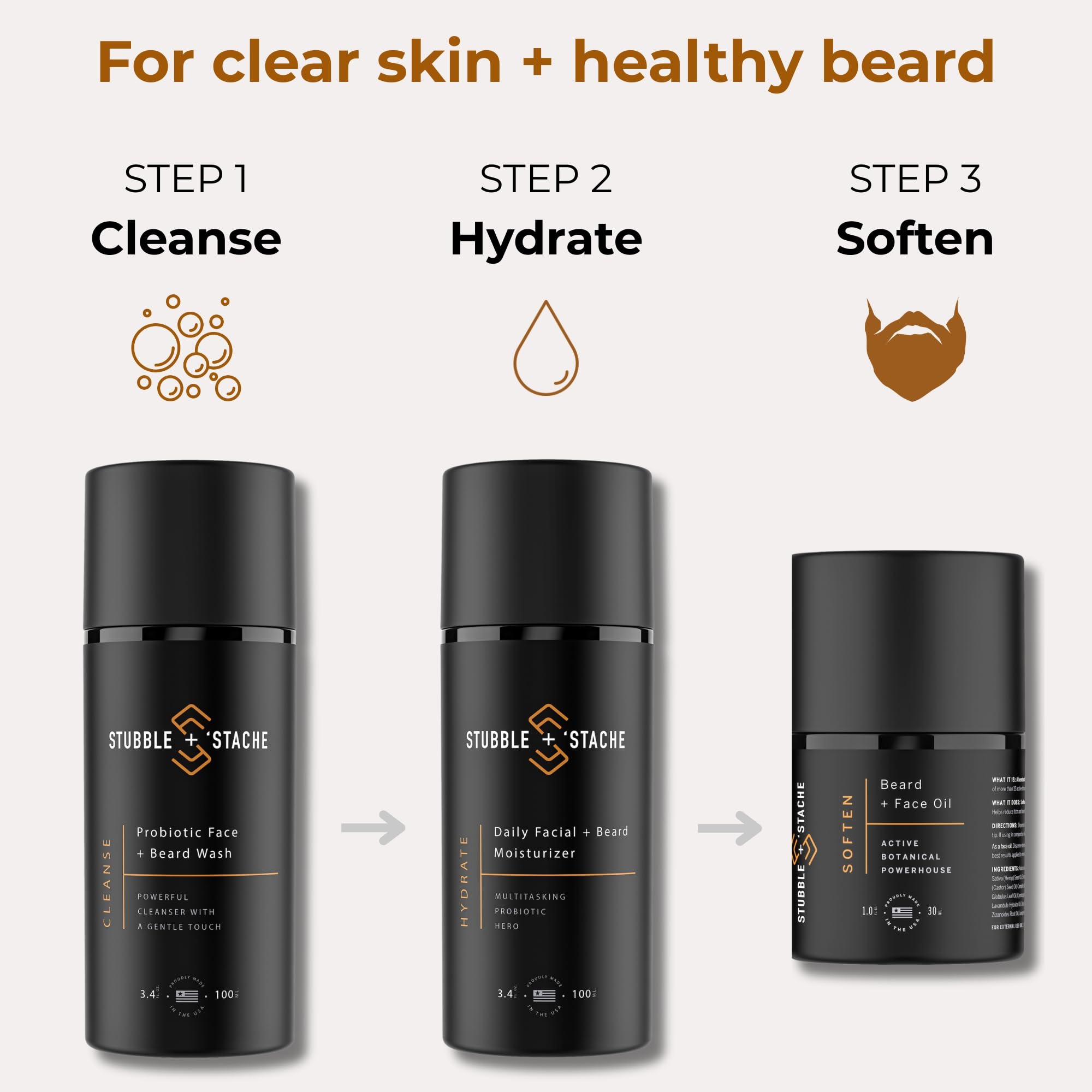 stubble-stache con aloe vera y jojoba para piel suave.