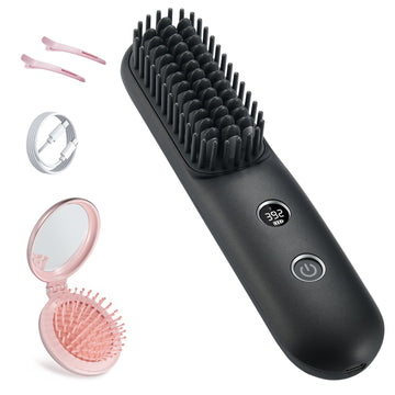 Plancha de pelo inalámbrica STUDLLY, compacta y ideal para viaje.