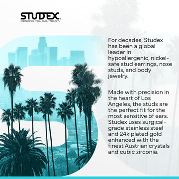 Gel de cuidado para piercing Studex, uso recomendado tras la perforación.