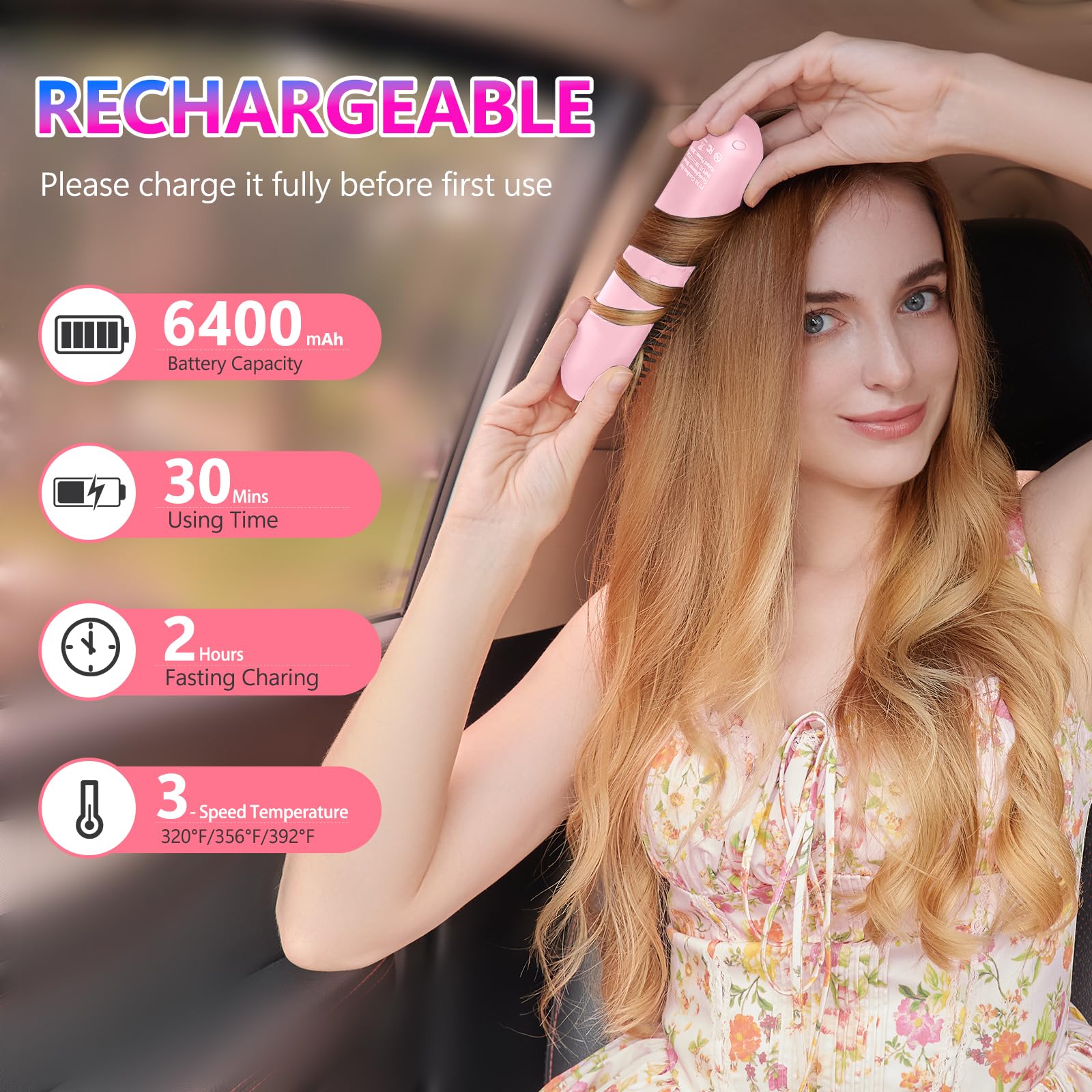 STUDLLY tres ajustes de temperatura para distintos tipos de cabello.