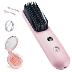STUDLLY alisador inalámbrico cepillo para cabello, acabado liso sin cables.