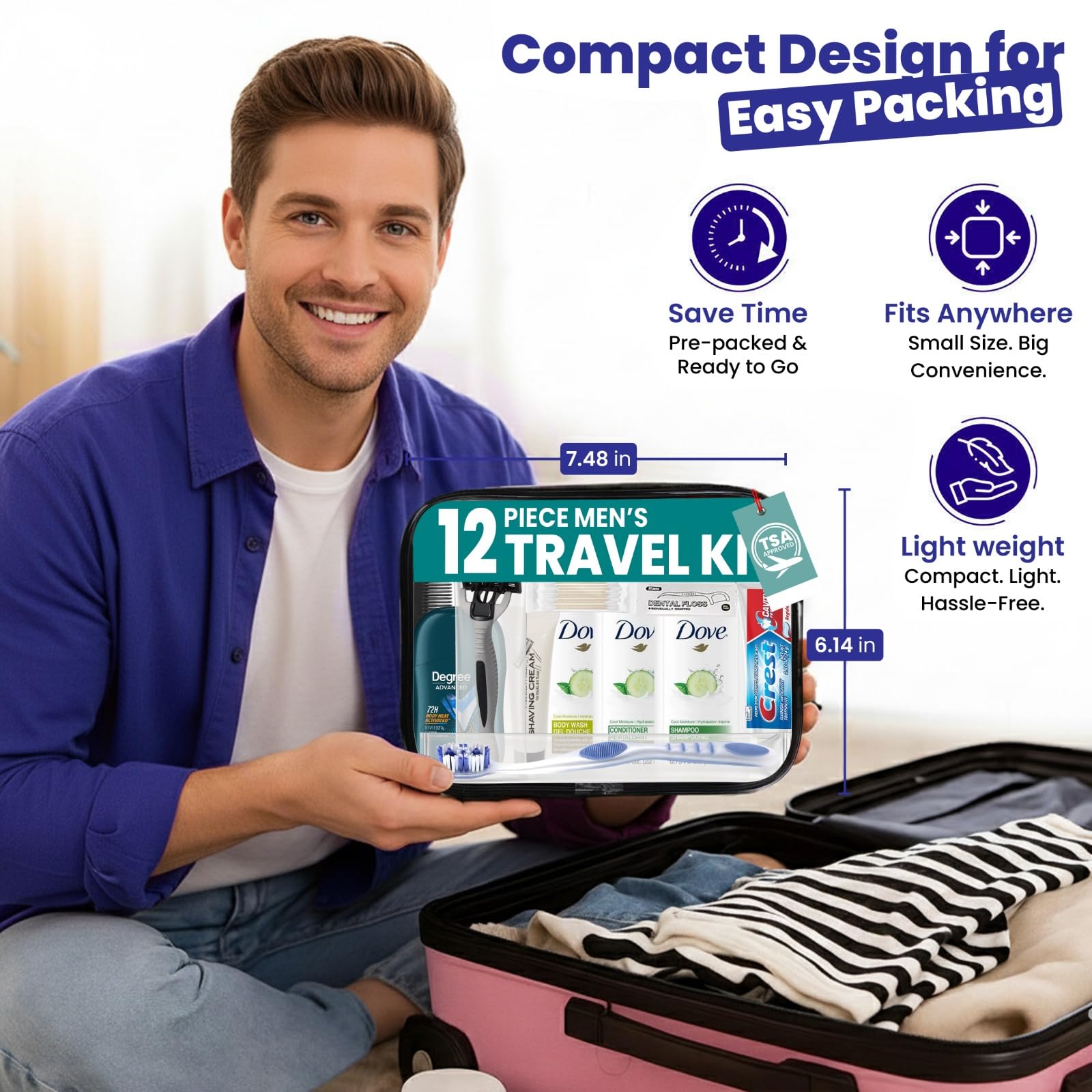 Limpiador corporal mini Trektote, cuidado suave para la piel en viaje.